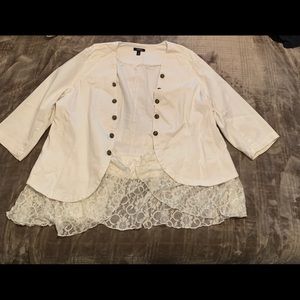 White lacy jacket